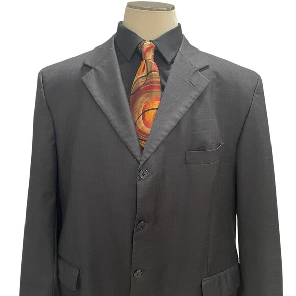Zignone Italy 100% Wool Blazer 50R Formal Classic Luxury Elegant Business Party - Picture 8 of 12